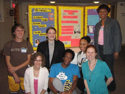 LtoR: David, Savi, Sam, Curtis, Jessica, Sarah, Rev. E